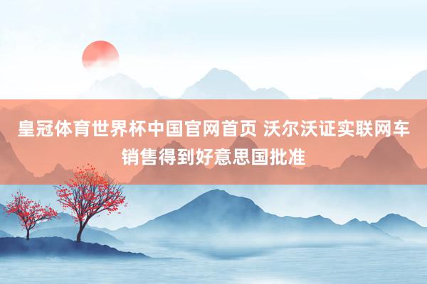 皇冠体育世界杯中国官网首页 沃尔沃证实联网车销售得到好意思国批准