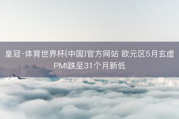 皇冠·体育世界杯(中国)官方网站 欧元区5月玄虚PMI跌至31个月新低